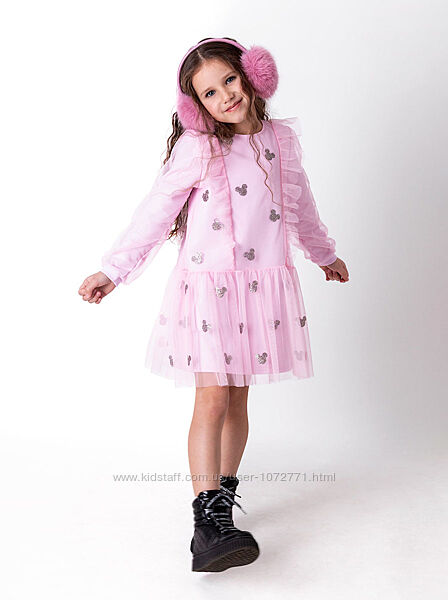 Нарядное платье для девочки Mevis Микки 4054 - 4 цвета в наличии