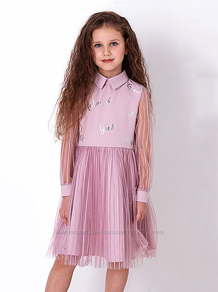 Святкова сукня для дівчинки Mevis пудра 4049 - 3 кольори
