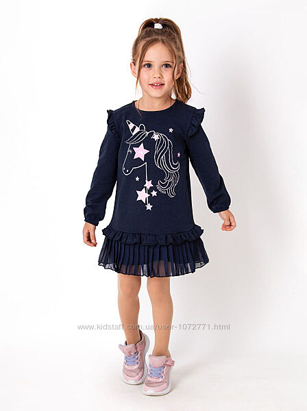Трикотажне плаття для дівчинки Mevis Єдиноріг 3933 - 2 кольори в наявності
