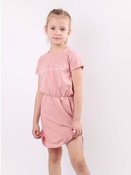 Літня трикотажна сукня для дівчинки Фламінго рожева 725-417