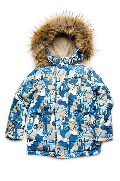 Куртка зимова для хлопчика Модний карапуз Букви синя 03-00735