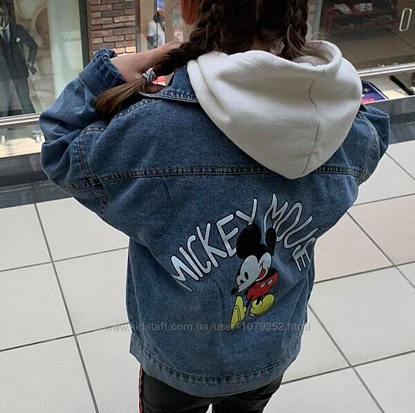 Mickey Mouse Джинсовая куртка пиджак оверсайз 6-9 лет