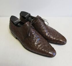 Patrick Hellmann Collection Туфли дерби из натуральной кожи страуса