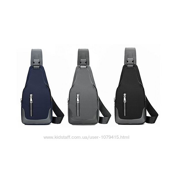 Мужской спортивный рюкзак с USB выходом Haoshuai Сумка через плечо Слинг