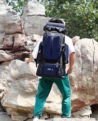 Рюкзак туристический походный, текстиль, 75 L