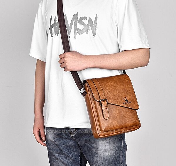 Мужская сумка почтальонка через плечо WEIXIER 