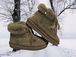UGQ Зимние ботинки с опушкой, сапожки на меху 17,5 см