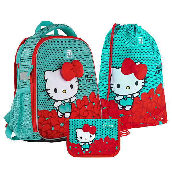 Рюкзак з наповненням пенал сумка для взуття Kite Hello Kitty SETHK21-555S, 48342