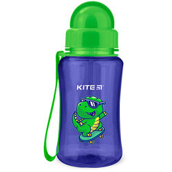 Пляшечка для води 350 мл з трубочкою Kite Dino K23-399-2, 64938