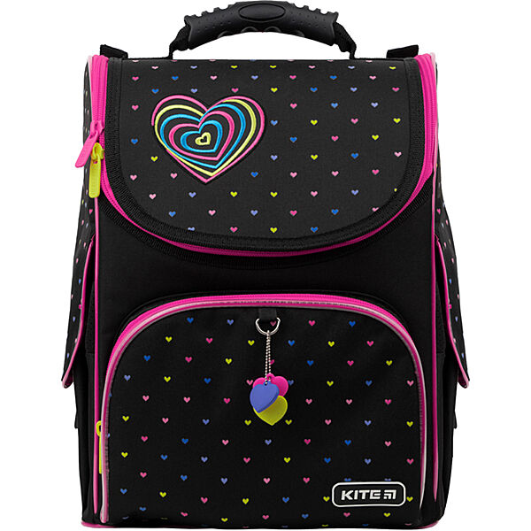 Рюкзак LED шкільний каркасний Kite Education Hearts K22-501S-4, 61486