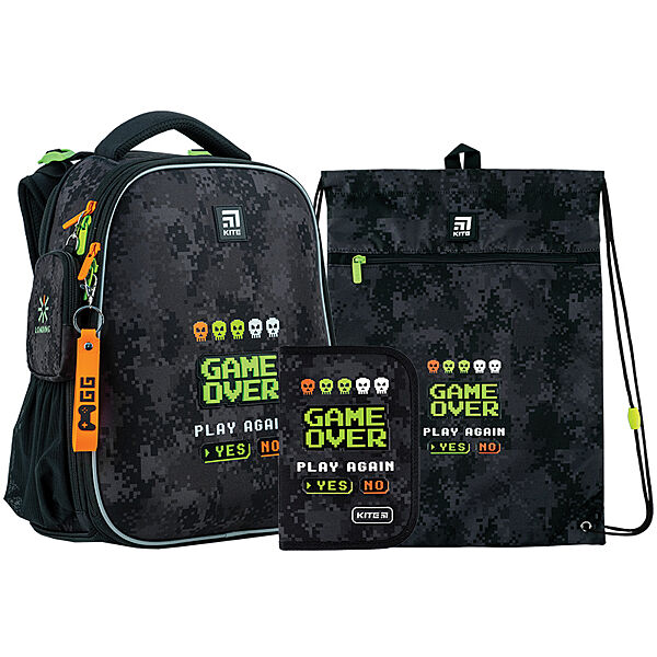 Рюкзак з наповненням пенал сумка для взуття Kite Game Over SETK24-531M-6, 67194