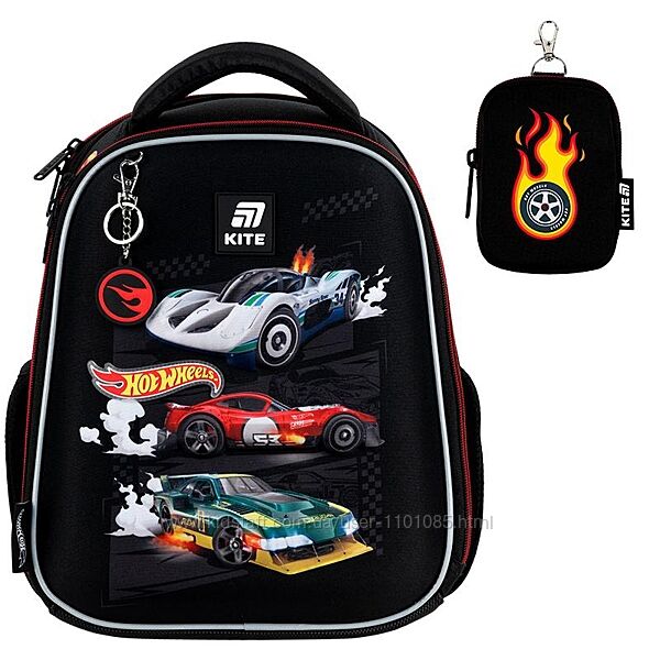 Рюкзак шкільний каркасний kite education hot wheels hw25-555s
