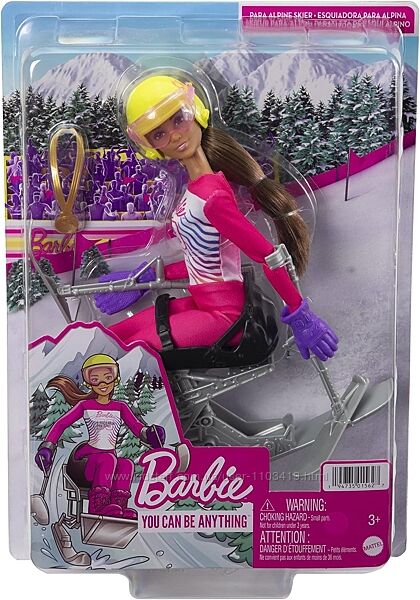 Лялька Барбі Паралімпійська лижниця Зимові види спорту Barbie Winter Sports