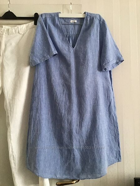 Стильное легкое платье 100 лен р M произв Германия SEIDENSTICKER недорого