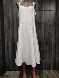 Превосходное льняное платье сарафан, лён, из льна ПОГ-49 см