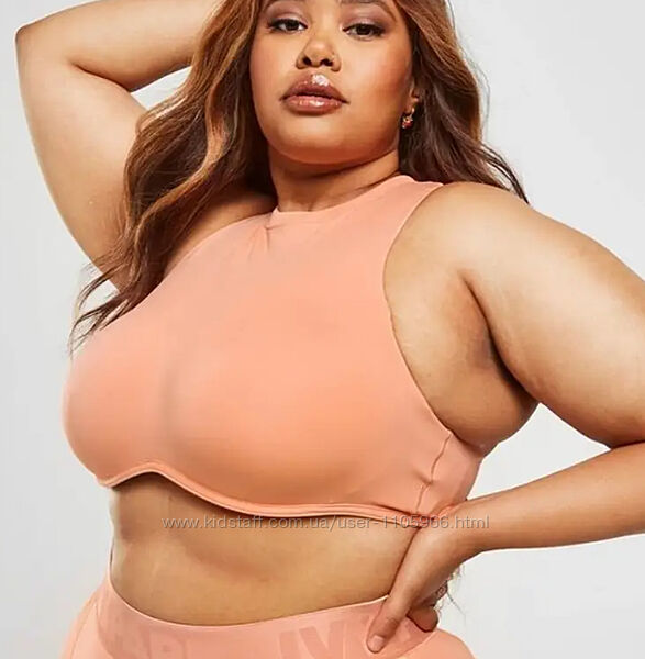 Спортивный кроп топ Adidas оригинал plus size большой размер