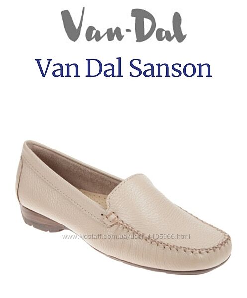 Комфортные полностью кожаные туфли мокасины лоферы Van Dal