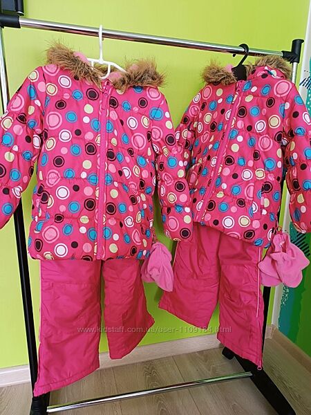  Деми костюм на флисе для близняшек 3,4 года