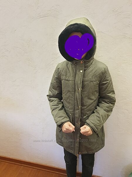 Зимняя куртка парка пальто для девочки 152 blue kids bluekids блукидс zara