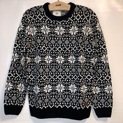 Фирменный свитер с зимним узором в норвежском стиле, размеры M, L, XL