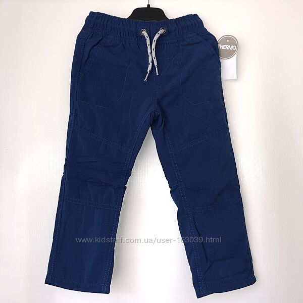 Синие штаны на флисе для мальчишек с немецкого сайта С&A, р-ры  92, 98