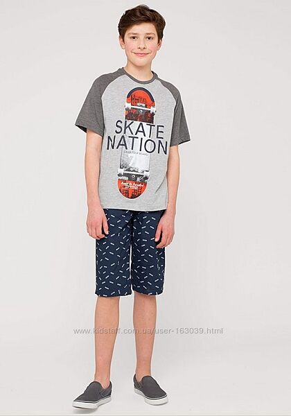 Класний літній набір - футболка та шорти із сайту C&A, розмір 134-140