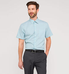 Світло-бірюзова сорочка в рубчик німецької фірми з C&A