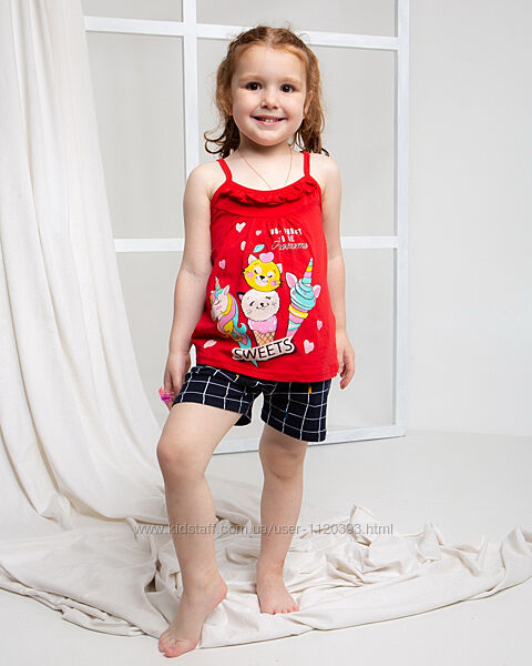 Літні бавовняні комплекти, піжами для дівчат 3-15 років, Nicoletta Туреччин