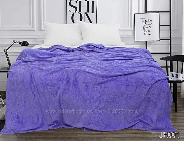 Пледы велсофт с тиснением