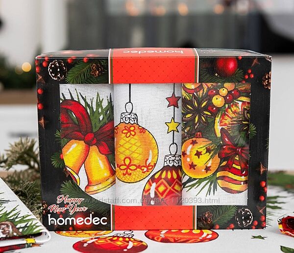 Новорічні подарункові набори кухонних рушників