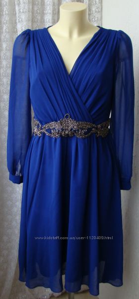 Платье вечернее шикарное с декором миди Little Mistress р. 46 5916