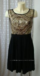 Платье женское черное коктейльное пайетки бренд Anna Field р. 46 6098