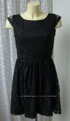 Платье летнее черное гипюр FB Sister р. 44 6824