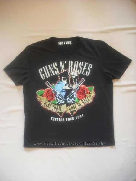 Футболка Нова Чорна Guns N Roses Розмір XL