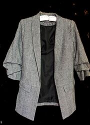 Новый удлиненный  трендовый блейзер пиджак с шерстью Primark 