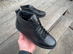 Чоловічі шкіряні зимові кеди Ecco