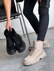 Зручні жіночі черевики із натуральної шкіри та замші Army 