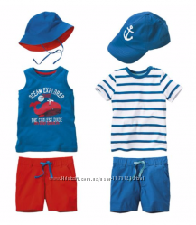 Комплекты футболка , шорты, панамка , р. 98-104, немецкий бренд Lupilu
