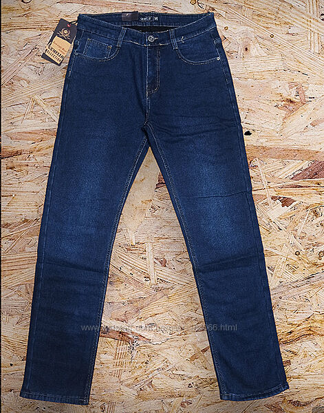 Теплые мужские джинсы на флисе 7093 Gemello 32-42рр, большие размеры
