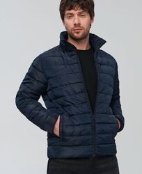 Куртка чоловіча без капюшона на осінь/весну, розмір Л, т. синя