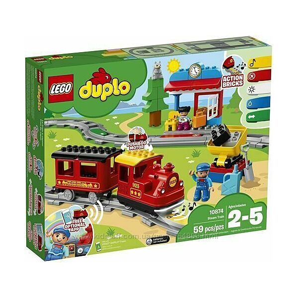 Lego Duplo Поезд на паровой тяге 10874