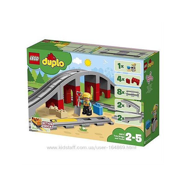 Lego Duplo Мост и железнодорожные пути 10872
