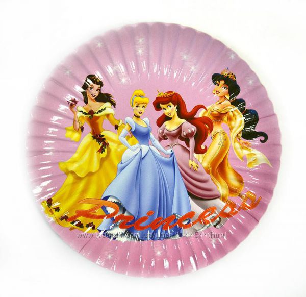 Одноразовая посуда и аксессуары с изображением Принцесс