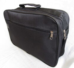 Мужская сумка через плечо надежная барсетка папка портфель А4 2600es черная