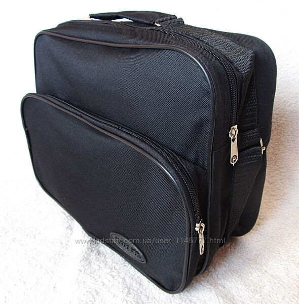 Мужская сумка через плечо фабричная папка портфель А4 2612es черная