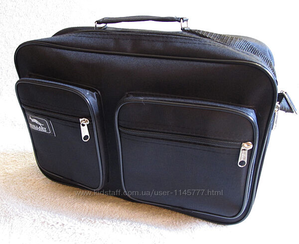 Мужская сумка через плечо недорогая папка портфель А4 2621es черная