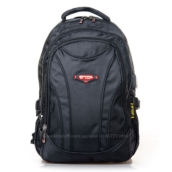 Рюкзак чорний es924 black міський спортивний шкільний туристичний 27л