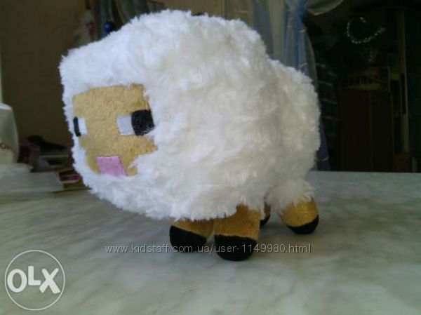 Велика мяка іграшка Вівця Sheep з гри minecraft 16см