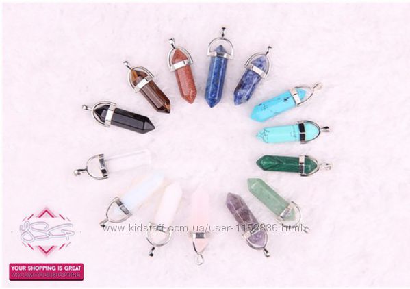 Подвеска кулон камень-оберег. Ожерелье с натуральным камнем на цепочке