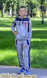 Спортивный костюм на мальчика PORSCHE серый от 6 до 14 лет